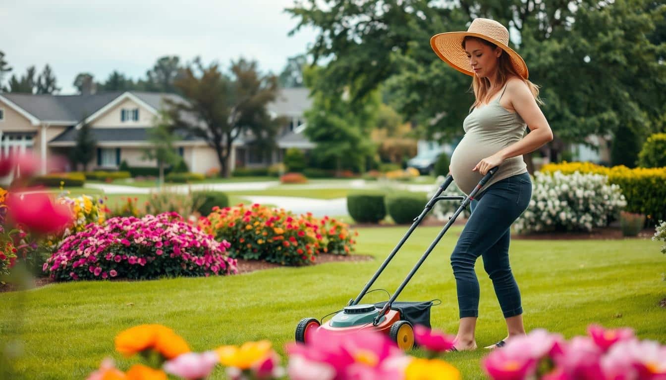 Can I Mow the Grass While Pregnant: Safety Tips