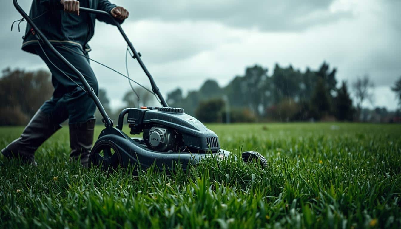 Mowing in the Rain: Is it ok to mow the lawn in the rain?