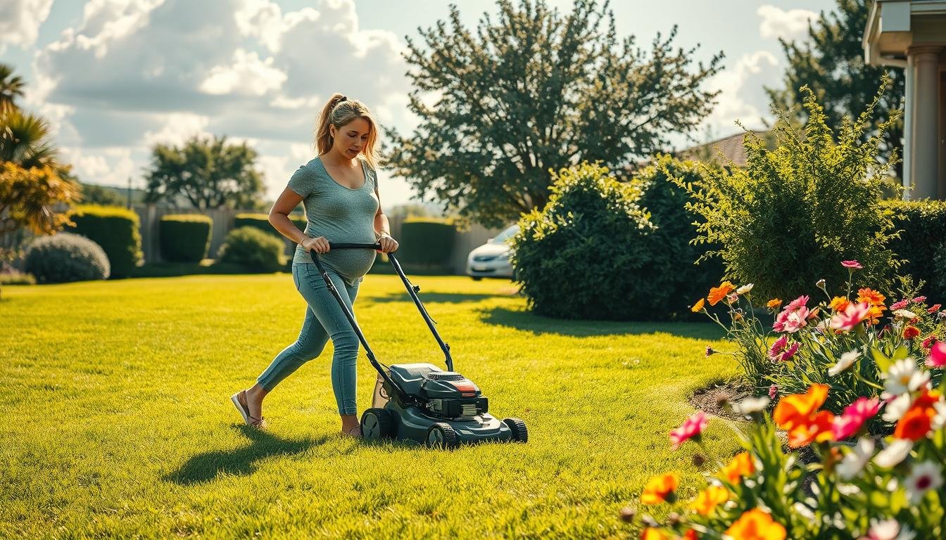 Is It Safe to Mow Lawn While Pregnant: Our Guide