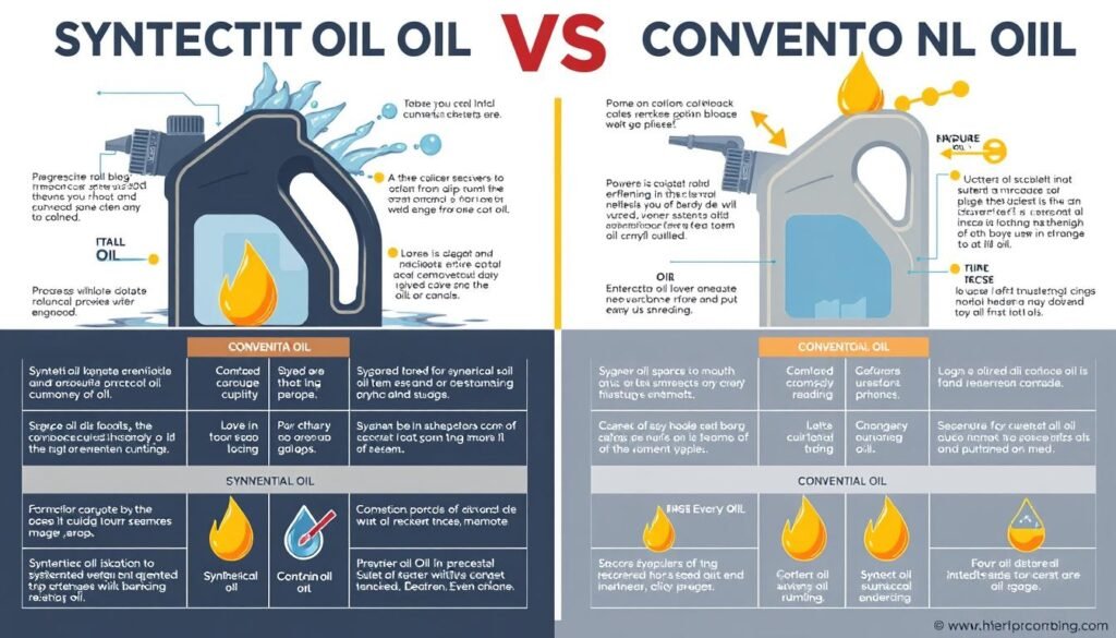 Image comparing synthetic and conventional oil Image comparing synthetic and conventional oil