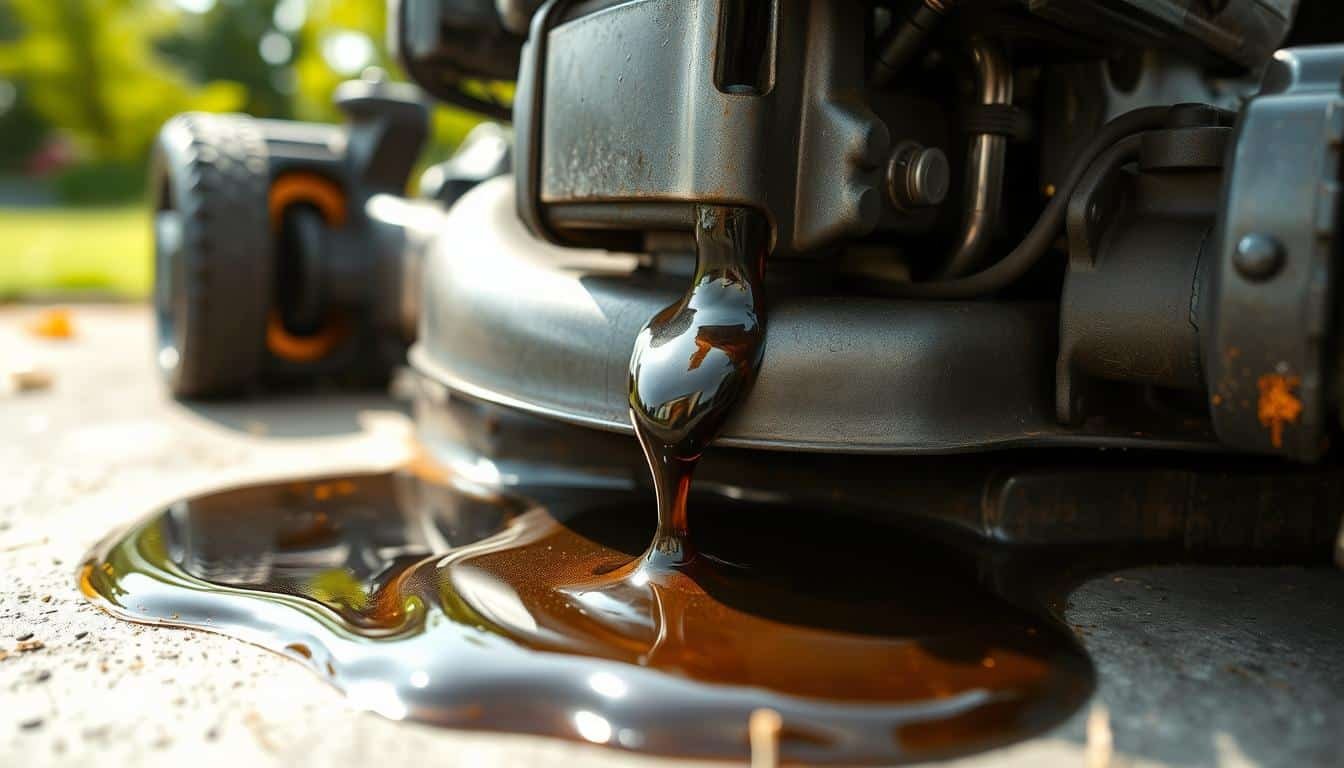 Why Is My Lawn Mower Leaking Oil: Causes and Fixes