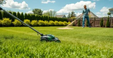 can you mow lawn after fertilizing