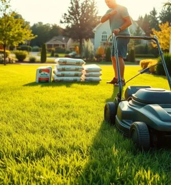 should i mow my lawn before fertilizing