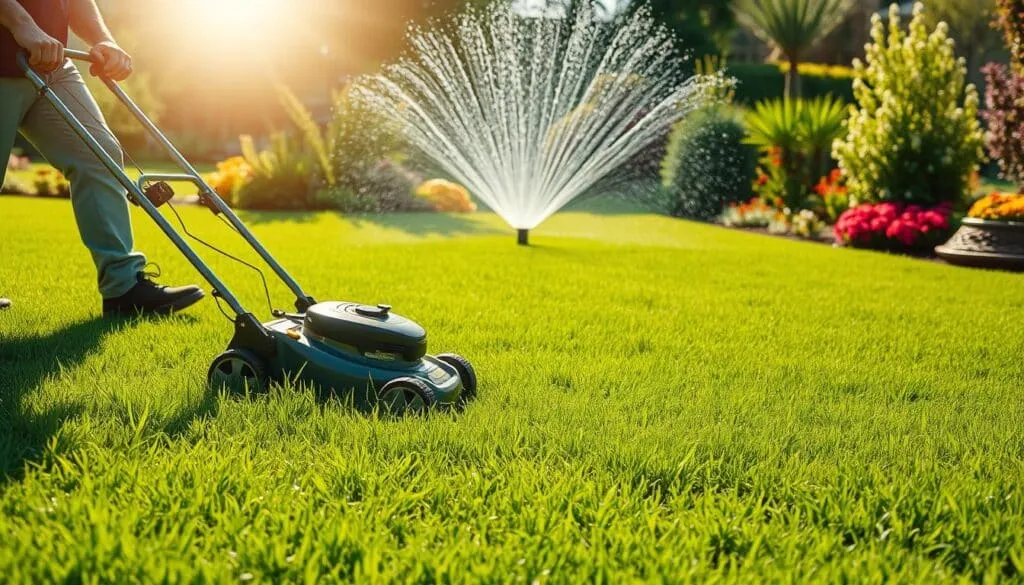 should i water lawn after mowing