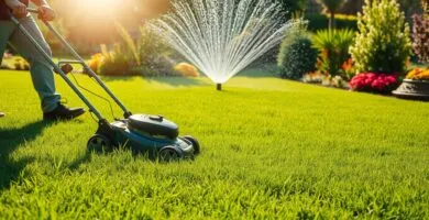 should i water lawn after mowing