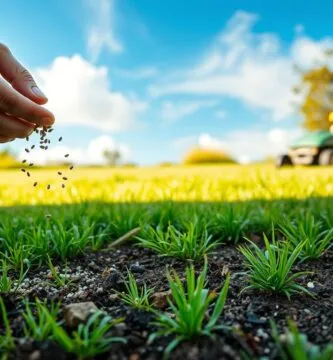 can you mow after overseeding