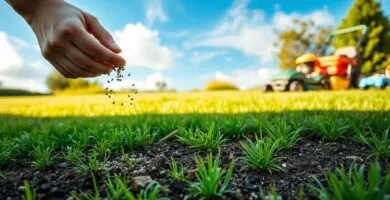 can you mow after overseeding