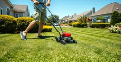 how many calories does mowing a lawn burn
