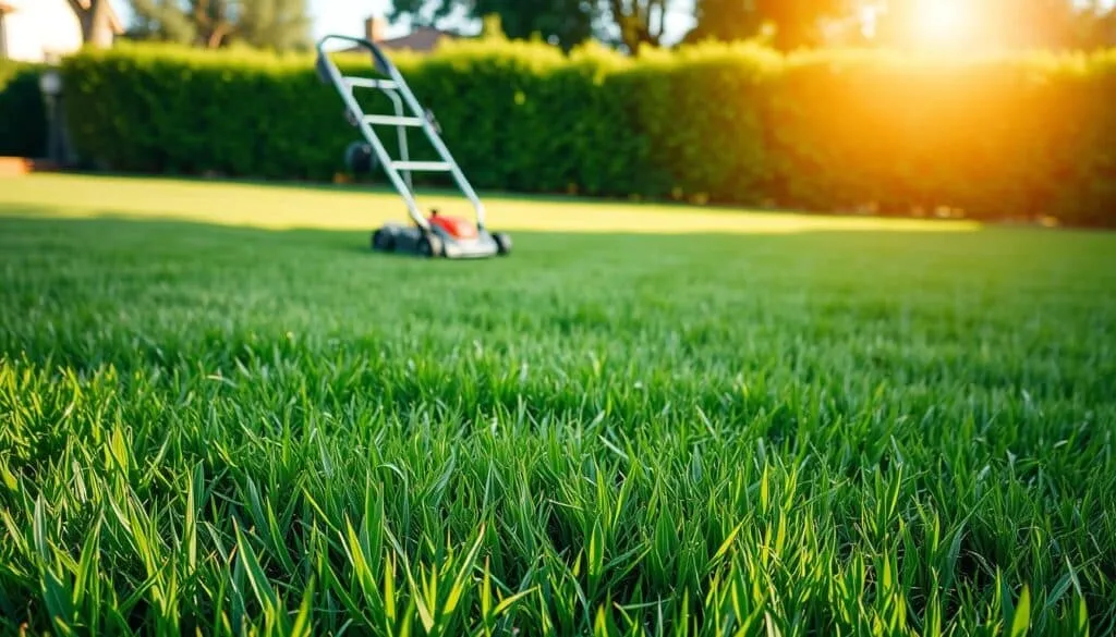 should you mow before weed and feed