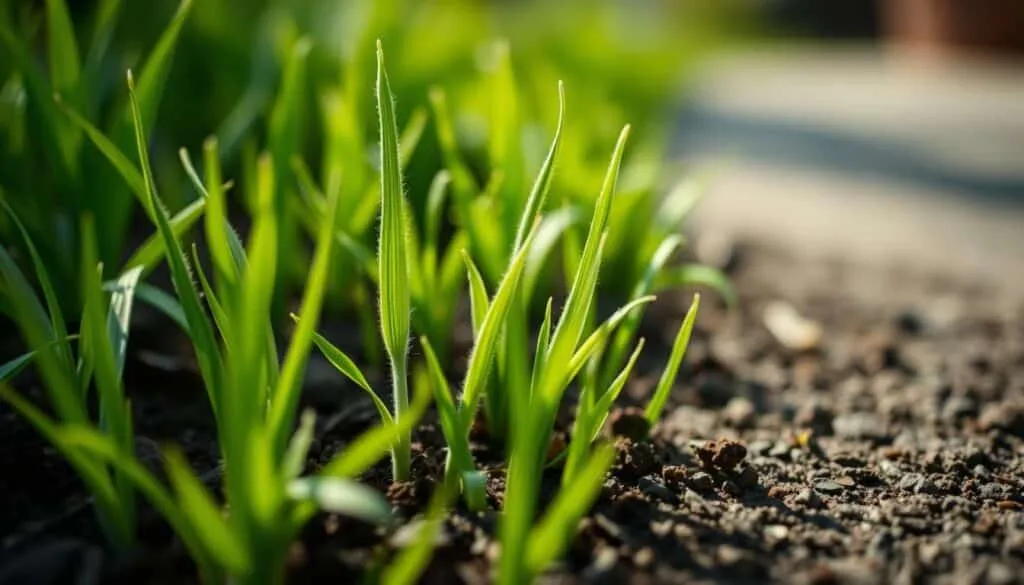 when can you mow after overseeding