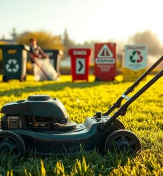 where to dump lawn mower