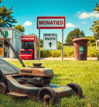 where to dump old lawn mower