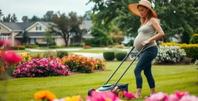 can i mow the grass while pregnant