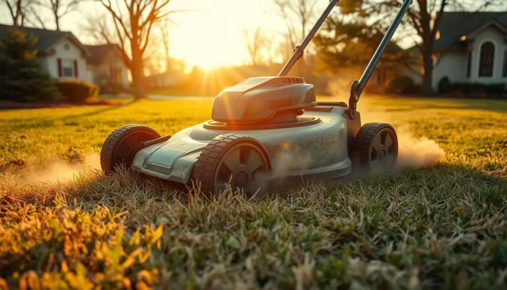 can lawn mower remove dead grass in michigan