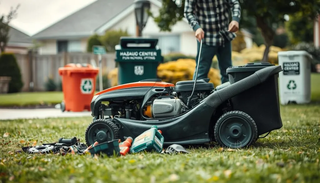 where to dispose of lawn mower