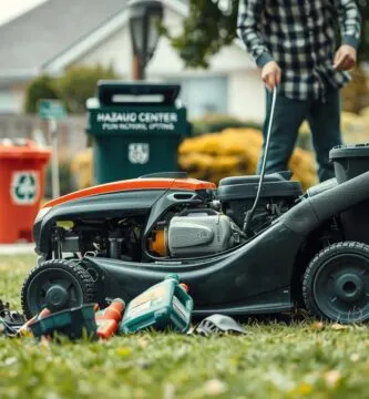 where to dispose of lawn mower