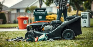 where to dispose of lawn mower