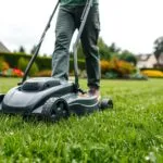 can you mow damp grass