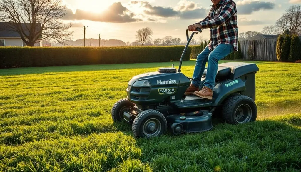 can you mow dewy grass