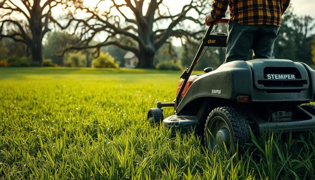 can you mow wet grass
