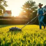 does mowing help grass grow