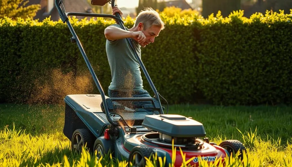 how many calories does mowing the lawn burn