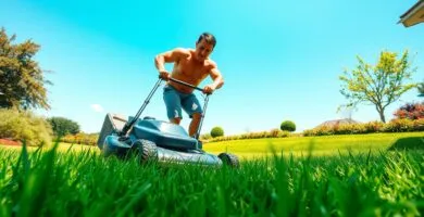 is mowing the lawn a workout