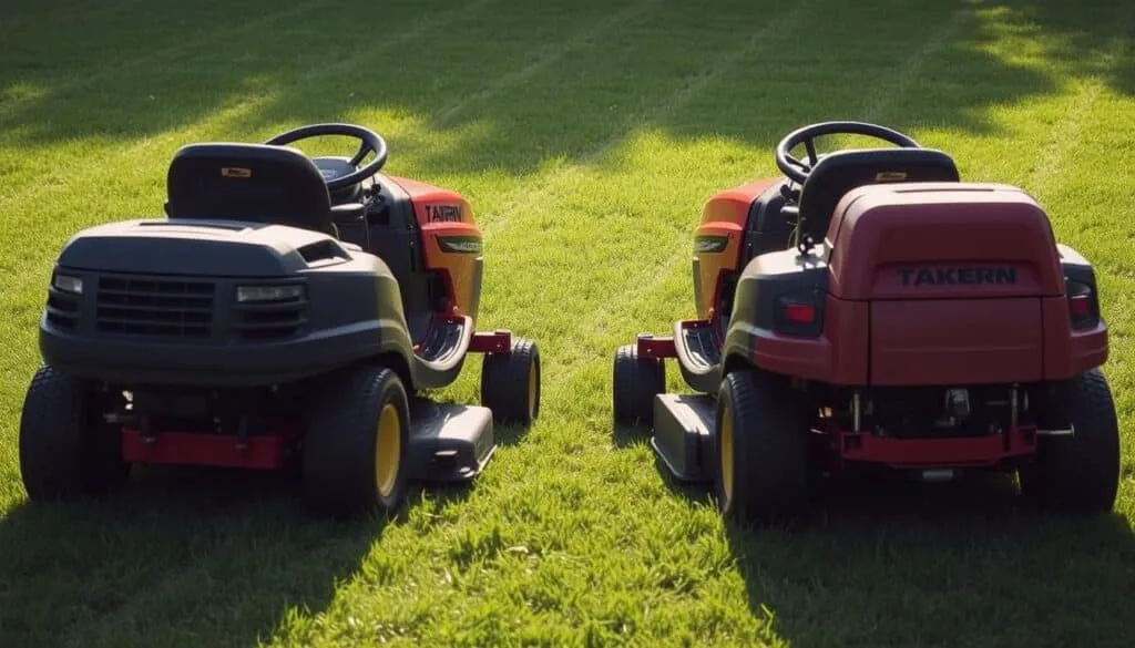 which riding lawn mower makes less noise