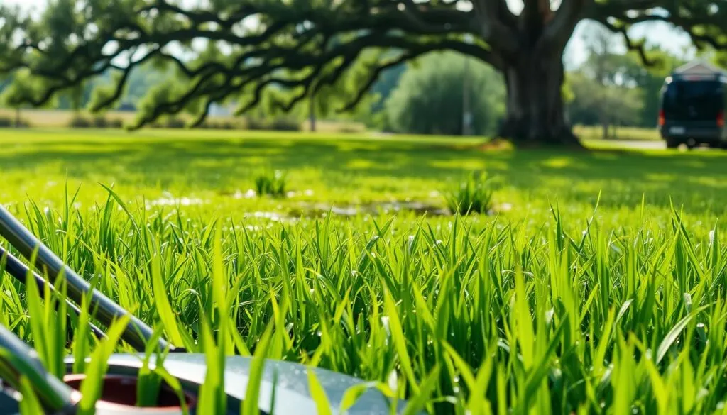 can you mow grass after rain