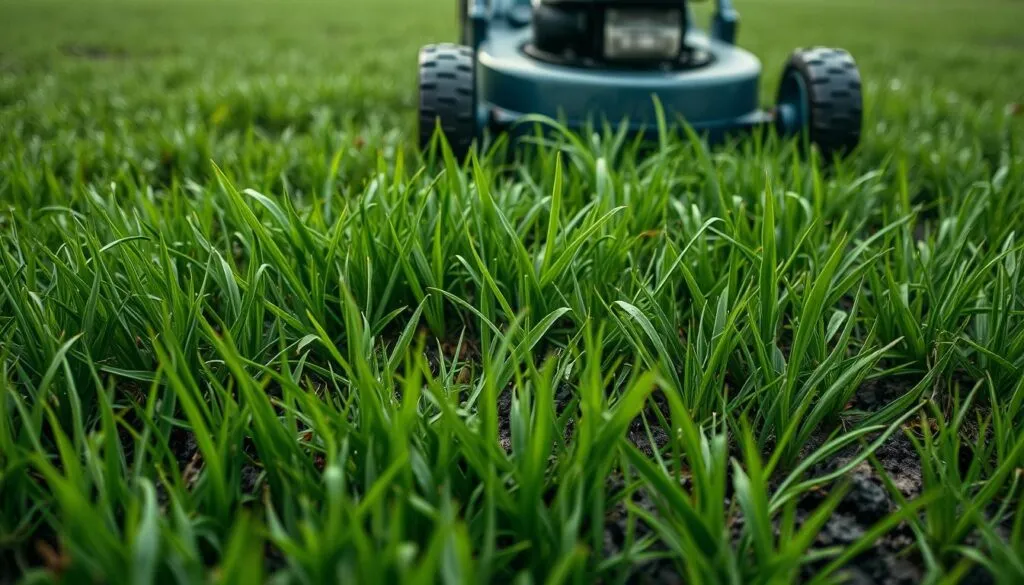 can you mow the lawn when it's wet