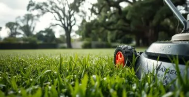 can you mow when the grass is wet