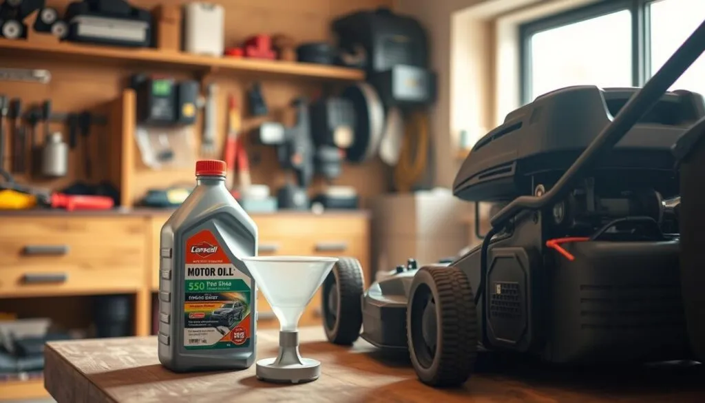 can you use motor oil for lawn mower