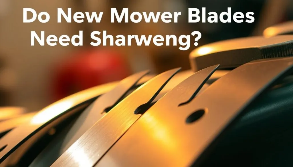 do new mower blades need sharpening