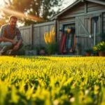 how long before mowing new grass