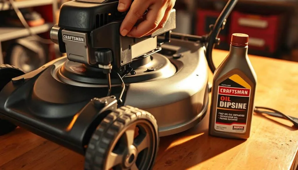 how much oil does a craftsman push mower take