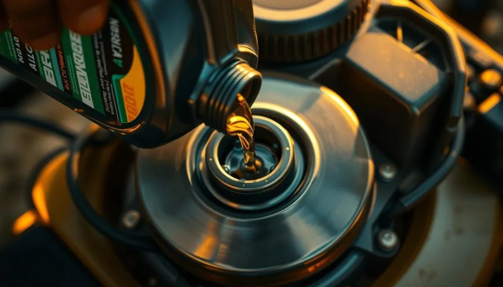 how much oil should i put in my lawn mower