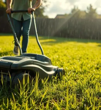 is it okay to mow after rain
