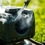 why does lawn mower smoke