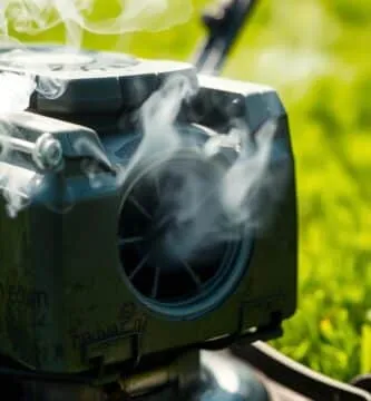 why does lawn mower smoke
