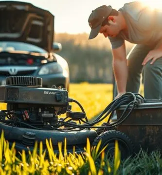 can you jump a lawn mower with a car