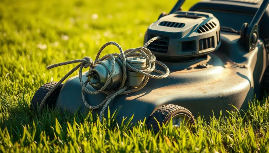 can't pull lawn mower cord