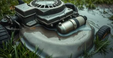 how long to let a flooded lawn mower sit