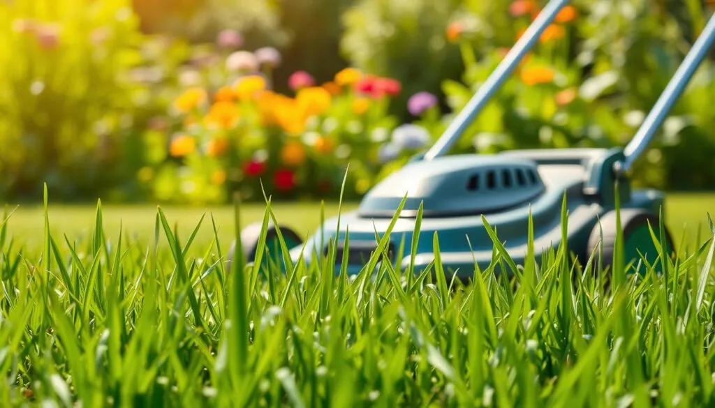 when can you mow new grass