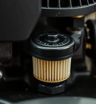 where is fuel filter on lawn mower