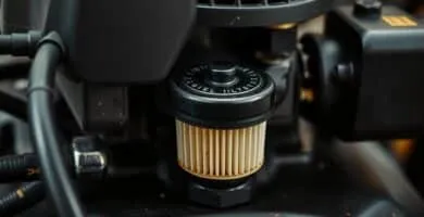 where is fuel filter on lawn mower