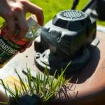 where to spray starting fluid lawn mower