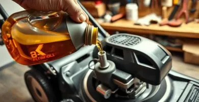 how much oil goes in a lawn mower
