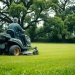 is it ok to mow a wet lawn